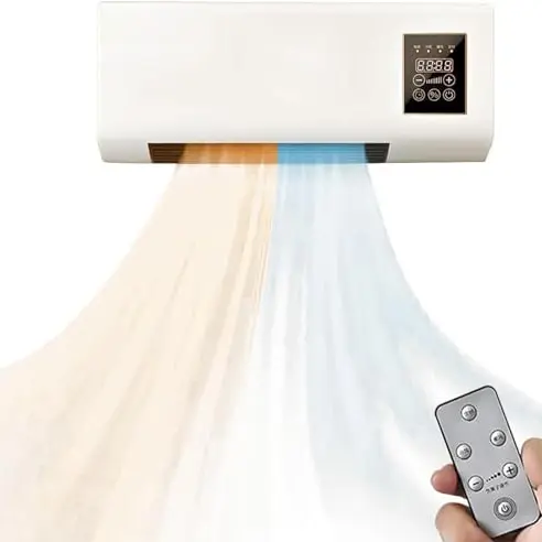 LVSEWOA Tragbare Klimaanlage 2000 W – Heiz-/Kühlfunktion mit Fernbedienung, 8-Stunden-Timer, ideal für Zelt, Schlafzimmer, Büro