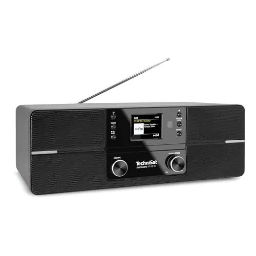 TechniSat DIGITRADIO 371 CD IR - Stereo Internetradio mit CD-Player, WLAN & Bluetooth, Schwarz/Silber