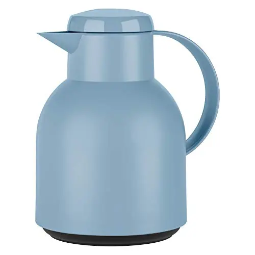 Emsa Samba Isolierkanne 1 Liter - Puderblau, 12h heiß, 24h kalt