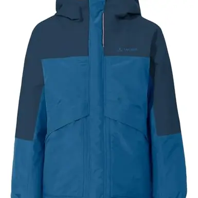VAUDE Escape Padded Jacket für Kinder – Wasserdichte Regenjacke mit Kapuze & Reflex-Elementen – Ideal für Herbst & Winter