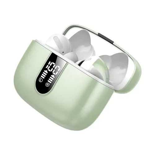 IKT Bluetooth In-Ear Kopfhörer Kabellos 5.3 mit 50H Bass, Noise Cancelling Earbuds, IPX7 Wasserdicht, Mintgrün