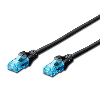 DIGITUS LAN Kabel Cat 5e, 1m, RJ45, Ungeschirmt, Schwarz