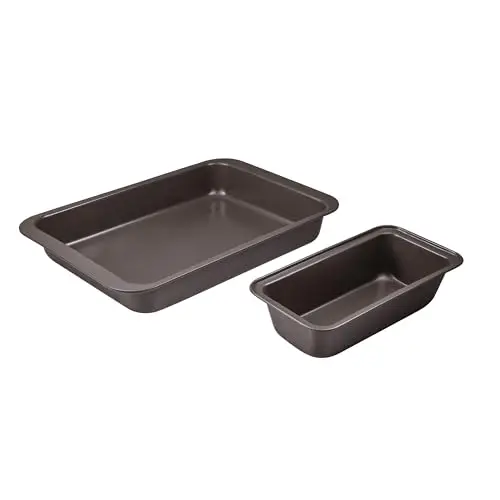 Bergner BAKING LOVERS - 2-teiliges Backset - 42x29x6 cm & 27.5x14x6.8 cm - Antihaftbeschichtung - Leicht zu reinigen