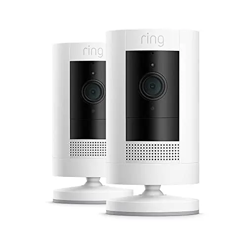 Ring Außenkamera Akku (Stick Up Cam Battery) | 1080p-HD-Überwachungskamera für außen, witterungsbeständig, Alexa-kompatibel | 2 Kameras