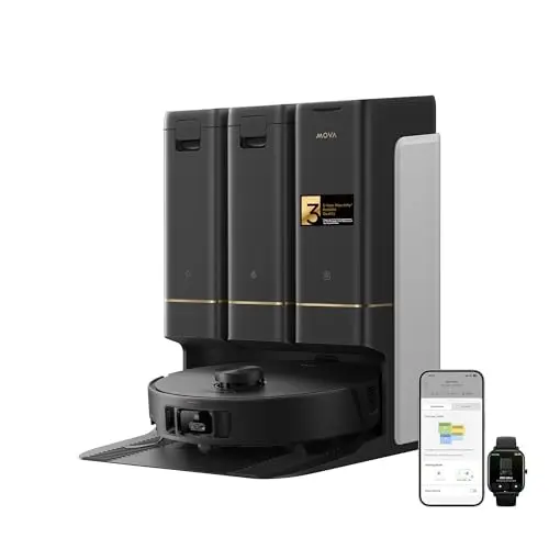 Mova Z50 Ultra Saugroboter mit Wischfunktion, 19.000 Pa Saugkraft, selbstreinigender Wischmopp