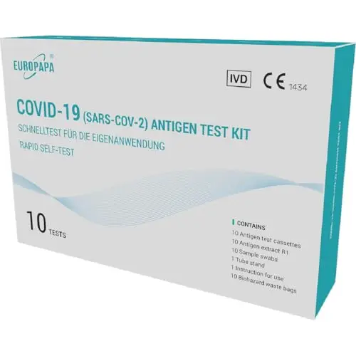 EUROPAPA® 10x Corona Selbsttest Covid-19 Antigentest zur Eigenanwendung