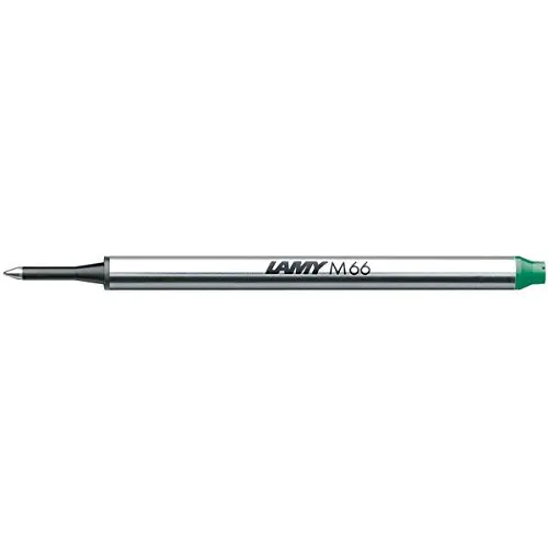 LAMY M66 10er Set Tintenroller-Minen aus Metall - Original Ersatzmine für Lamy Tintenroller - Mittelstrich in grün