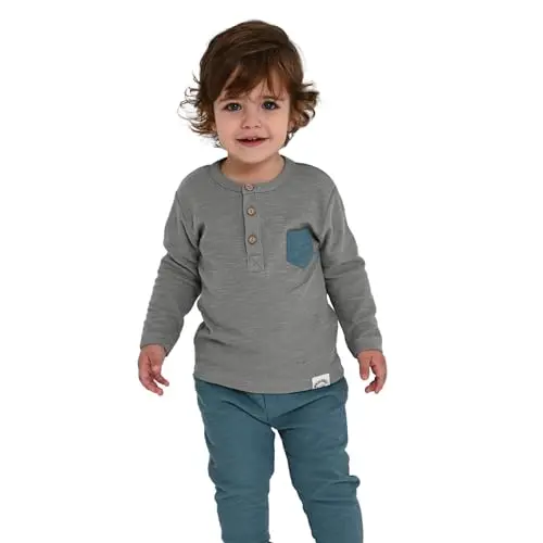 deiko Kinder Unisex Kleidung Set - 2tlg Oberteil & Hose mit Taschen (Navy Blau)