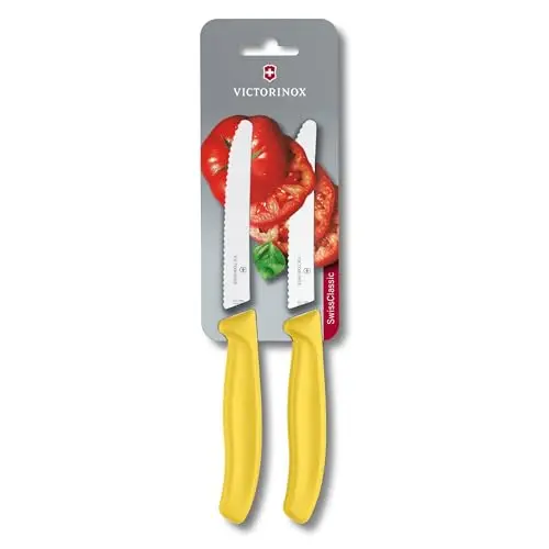 Victorinox Swiss Classic Frühstücksmesser Set, 2-teilig, Gelb, 11 cm