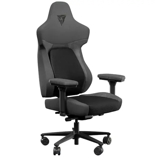 ThunderX3 CORE Mesh Gaming Stuhl – Ergonomischer Stuhl mit Lendenstütze und Kopfstütze, schwarz