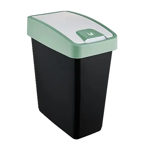 keeeper Premium Abfallbehälter mit Flip-Deckel, 25 l, Nordic Green