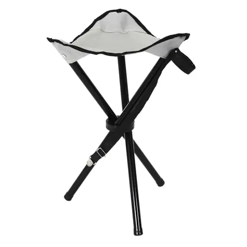 Campinghocker Gm M12, Gartensitz, UV-behandelt, 31x45x31 cm, grau