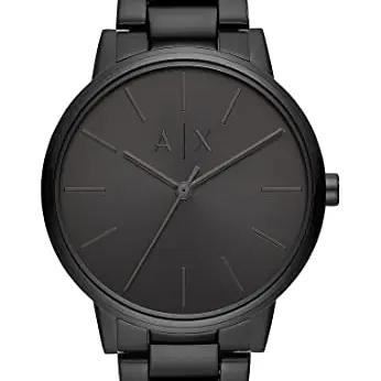 Armani Exchange Herren Uhr, Quarz, 42mm, Edelstahl, Leder oder Silikonarmband