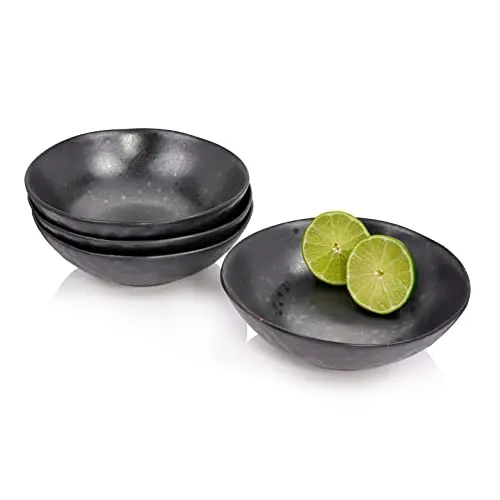 SÄNGER Schalen Set Tombey, 4-teiliges Handmade Steingut-Set, einzigartiges Design