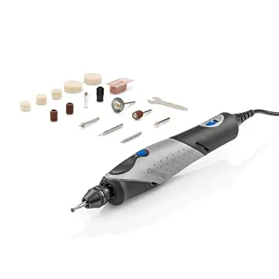 Dremel 2050 Stylo+ Multifunktionswerkzeug 9W mit 15 Zubehörteilen für Gravieren in Holz, Glas, Leder und Stein