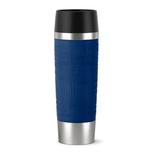 Emsa Travel Mug 500 ml Classic Grande, Thermobecher, blau, hält 6h heiß, 12h kalt, 100% dicht