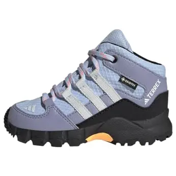 adidas Baby Terrex Mid Gore-TEX Wanderschuhe, Blau/Grau/Gold, Größe 19 EU