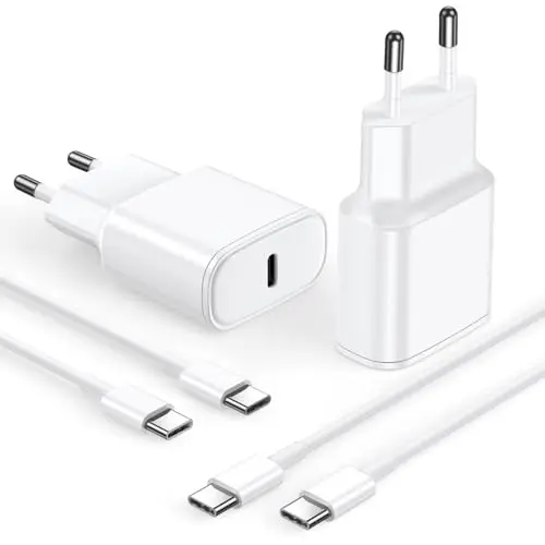USB C Ladegerät mit 2M Kabel, 20W PD Schnellladung für iPhone 17/16/15, iPad Pro/Air, MacBook