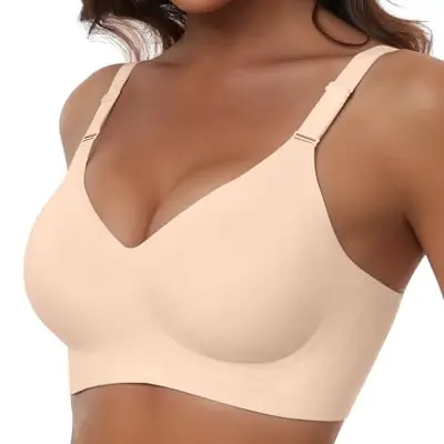 HORISUN Seamless Push-Up BH für Damen – Bequem, ohne Draht, in Hautfarben, Größen bis 4XL