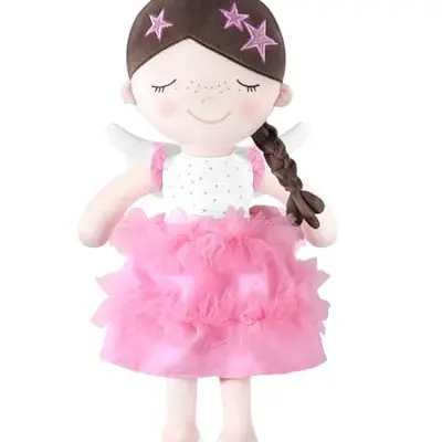 GAGAKU 40 cm Weiche Schutzengelpuppen für Mädchen - Kuscheltier und Taufgeschenk (Sternenprinzessin)