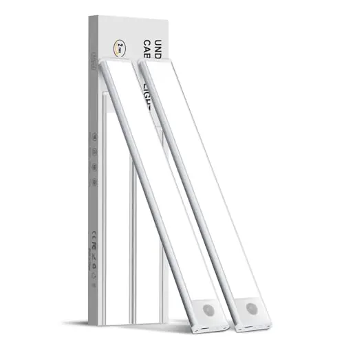 Trayvespace LED Unterbauleuchte für die Küche, 2 Stück mit Bewegungsmelder, dimmbar und wiederaufladbar