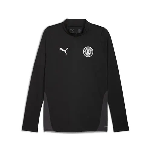 PUMA Manchester City FC Herren Trainings-Top, 1/4 Zip, Langarm, XL, Schwarz