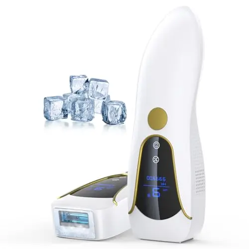 IPL-Haarentferner, schmerzfrei, 3 Funktionen, 9 Stufen, zu Hause für Frauen und Männer, weiß