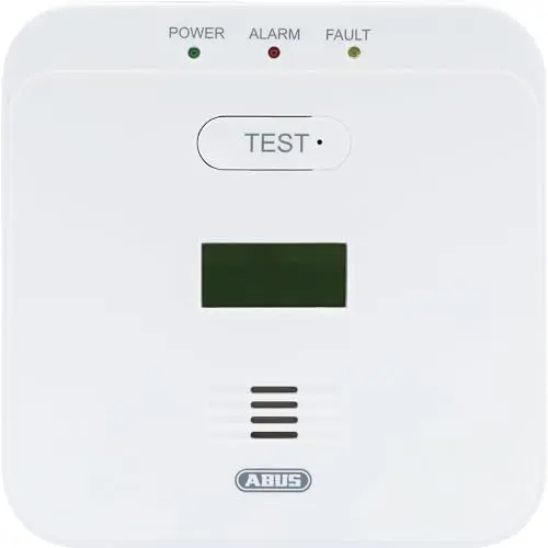ABUS Kohlenmonoxid-Warnmelder COWM510 - CO-Melder mit 85 dB Alarm und 10-Jahres-Sensor - Weiß