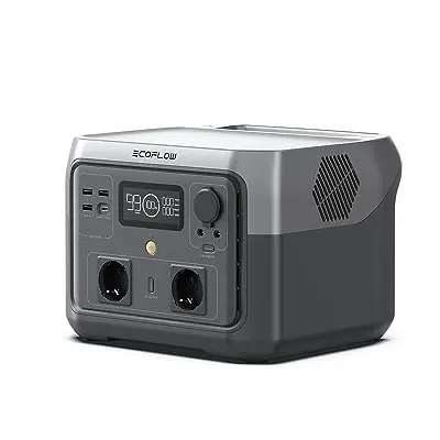 EF ECOFLOW RIVER 2 MAX Tragbare Powerstation, 512 Wh, Schnellladung, 1000 W Leistung für Notstrom, Camping und Wohnmobile