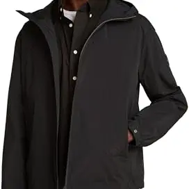 Tommy Hilfiger Herren Windbreaker Jacke, Schwarz, XL
