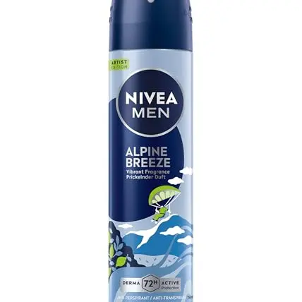 NIVEA MEN Alpine Breeze Deo Spray, 72h Schutz gegen Schweiß und Geruch, erfrischender Duft (150 ml)