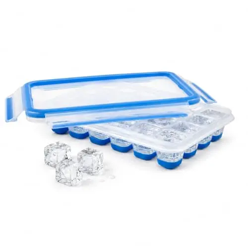EMSA Clip & Close Frischhaltedose, 22,6 x 16,5 x 4,9 cm, 100 % dicht, spülmaschinen-, mikrowellen- und gefriersicher, Blau