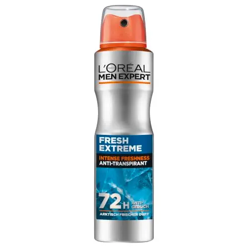 L'Oréal Paris Men Expert Fresh Extreme 72H Anti-Transpirant Deospray, ultra-kühlend, effektiver Schutz gegen Geruch, 6x150ml