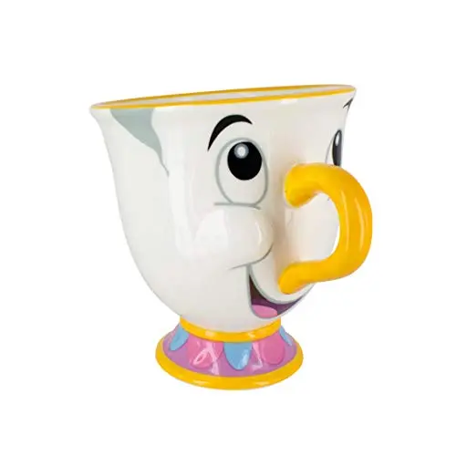 Die Schöne und das Biest Chip-Tasse – Offiziell lizenziert, handbemalt, Disney Tee-Set oder Küchenkollektion