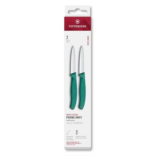 Victorinox Swiss Classic Messer-Set, 2-teilig, 8 cm, rostfreier Stahl, Grün