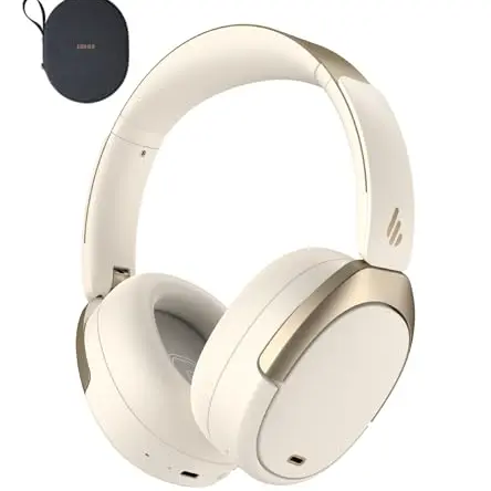 Edifier WH950NB Faltbare Over-Ear Kopfhörer mit Noise Cancelling und bis zu 80 Std. Akkulaufzeit (Weiß)