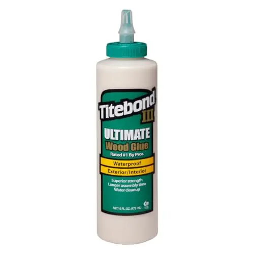 Titebond 141/4 Ultimate Holzleim 473 ml wasserfest für Innen & Außen, hohe Festigkeit, einfache Verarbeitung, 1 Stück