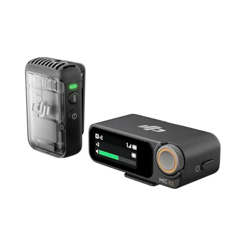 DJI Mic 2 kabelloses Mikrofon mit Rauschunterdrückung, 250 m Reichweite, für iPhone & Android