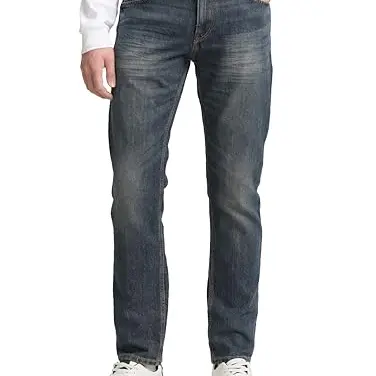 TOM TAILOR Herren Marvin Straight Jeans, Mid Stone Wash, Größe 33/34