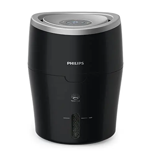 Philips Series 2000 Luftbefeuchter für Räume bis 40 m² – NanoCloud-Technologie, 3 Geschwindigkeitsstufen, Sleep-Modus, 2-Liter-Tank