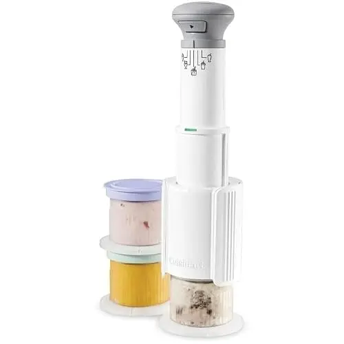Cuisinart FreezeWand Eismaschine – 5in1 für Eis, Sorbet, Milchshake & Slushie, 3 Becher, vegan, laktosefrei, proteinreich, 5 Min. zubereitet, kompakt