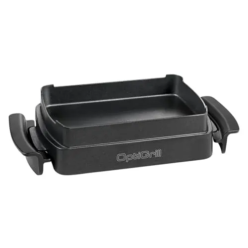 TEFAL OptiGrill Snacking & Baking Backschale, antihaftbeschichtet, für Aufläufe, Pizza und Brot, spülmaschinenfest, schwarz