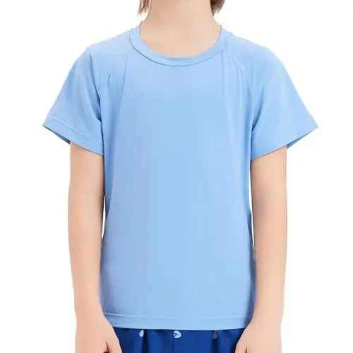 TBoonor UV Shirt für Kinder, Sonnenschutz UPF 50+, Atmungsaktiv, Schnell trocknend, Kurzarm für Strand & Outdoor