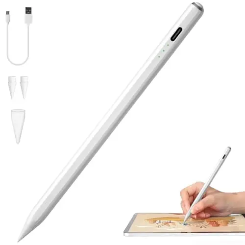 LIBERRWAY Stylus für iPad (2018-2024) – Pencil 2. Generation mit Neigung, Palm-Rejection & Magnet