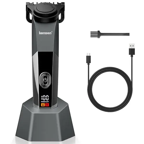 Intimrasierer für Herren, wasserdichter Body Groomer für Nass- und Trockenrasur mit Aufsteckkämmen