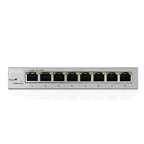 Zyxel 8-Port Gigabit Managed Switch | Plug & Play, VLAN, QoS, IGMP & LAG | Lüfterlos