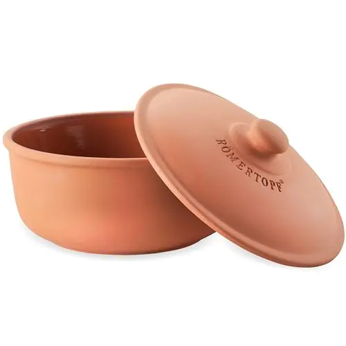 Römertopf Brotbackform, Ø 23 cm, Ofenfest, mit Deckel für knusprige Kruste und luftige Krume