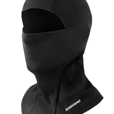 SoeKewo Sturmhaube Winter Balaclava Warm für Motorrad und Fahrrad, Schwarz