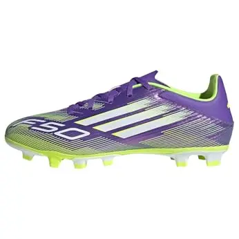 adidas F50 Club Fußballschuhe für Unisex, lila/weiß, Größe 47 1/3 EU