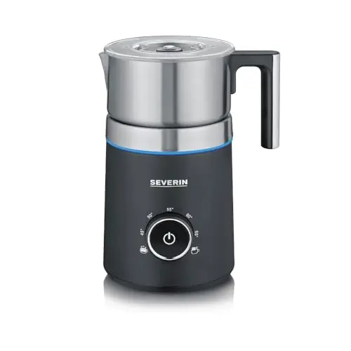 SEVERIN SPUMA 700 Induktions-Milchaufschäumer, Edelstahl, spülmaschinengeeignet, schwarz-matt
